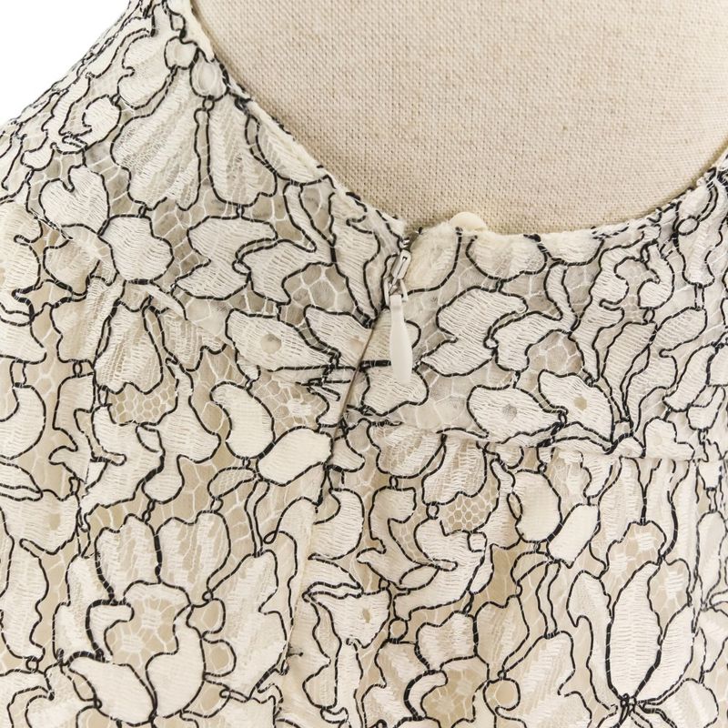 Unused Chanel 16c Camellia Lace Blouse Skirt Setup P53157/p53158 Size 34 White