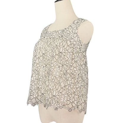 Unused Chanel 16c Camellia Lace Blouse Skirt Setup P53157/p53158 Size 34 White