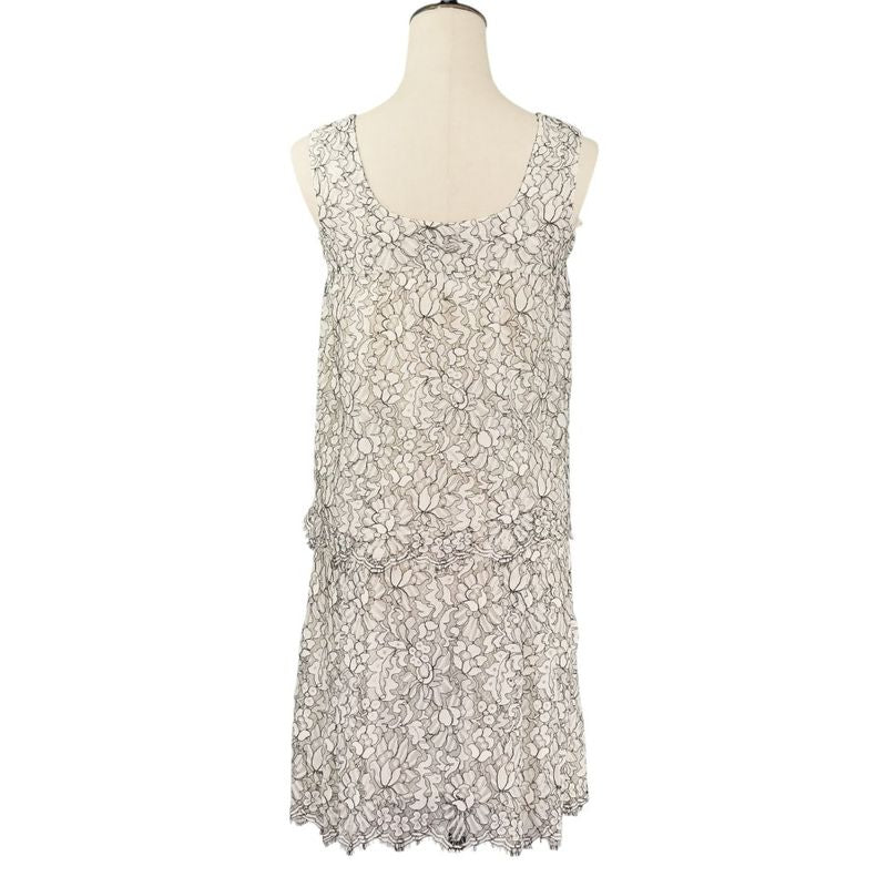 Unused Chanel 16c Camellia Lace Blouse Skirt Setup P53157/p53158 Size 34 White