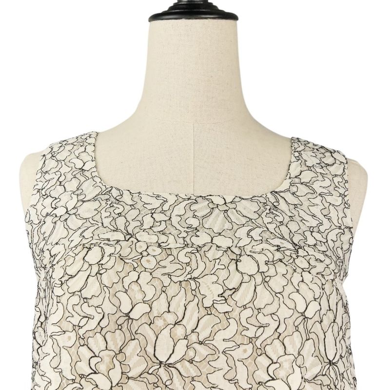 Unused Chanel 16c Camellia Lace Blouse Skirt Setup P53157/p53158 Size 34 White