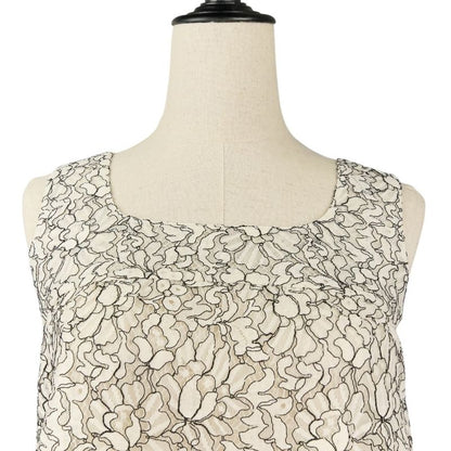 Unused Chanel 16c Camellia Lace Blouse Skirt Setup P53157/p53158 Size 34 White