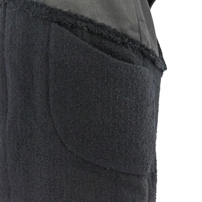 Chanel Tweed Satin Mix Bijoux Embellished Ribbon Dress P52337 Size 34 Black