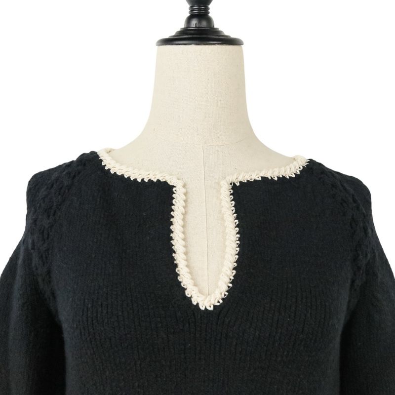 18c Chanel Fringe Tweed Dress P58133 Size 34 Black Ladies Used