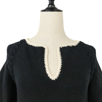 18c Chanel Fringe Tweed Dress P58133 Size 34 Black Ladies Used