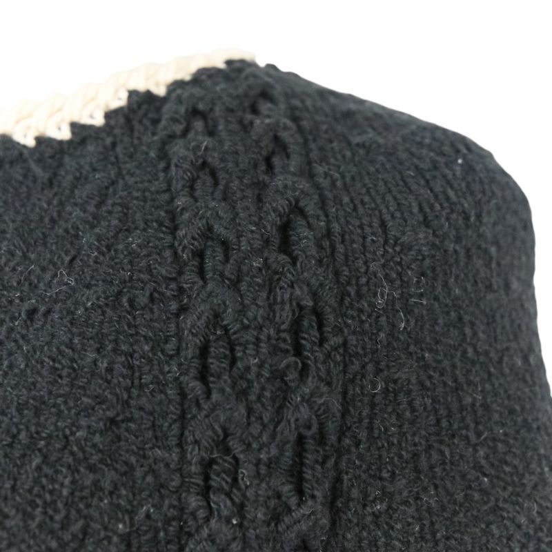 18c Chanel Fringe Tweed Dress P58133 Size 34 Black Ladies Used