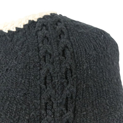 18c Chanel Fringe Tweed Dress P58133 Size 34 Black Ladies Used