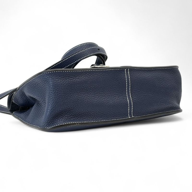 Hermes Arsan 31 Taurillon Clemence 3way Handbag Crossbody One Shoulder Bag Navy