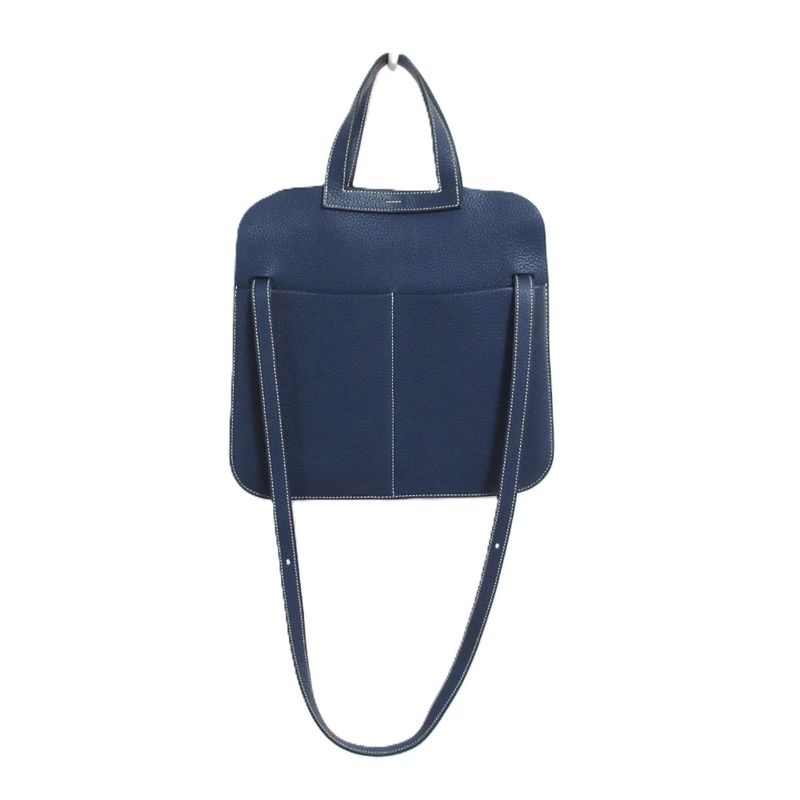 Hermes Arsan 31 Taurillon Clemence 3way Handbag Crossbody One Shoulder Bag Navy