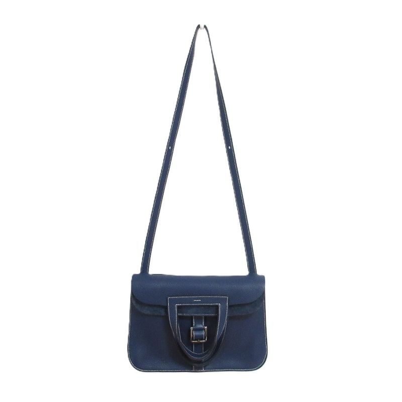 Hermes Arsan 31 Taurillon Clemence 3way Handbag Crossbody One Shoulder Bag Navy