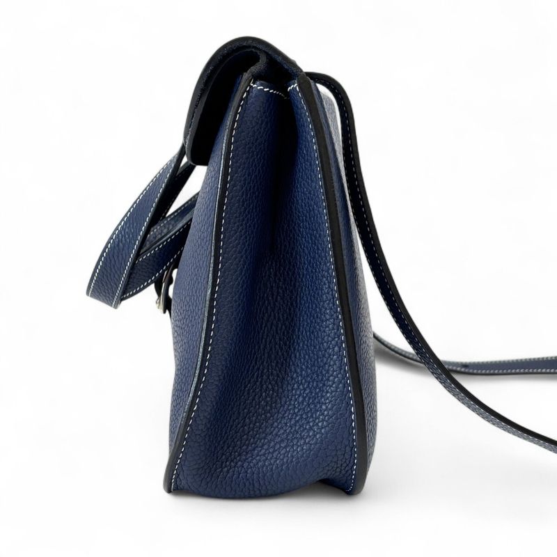 Hermes Arsan 31 Taurillon Clemence 3way Handbag Crossbody One Shoulder Bag Navy