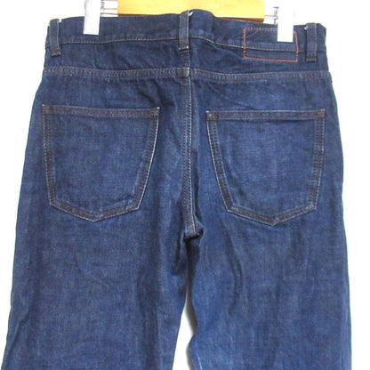 Hermes Leather Patches Serie Button Denim Pants Jeans Size 40 Indigo Blue Mens