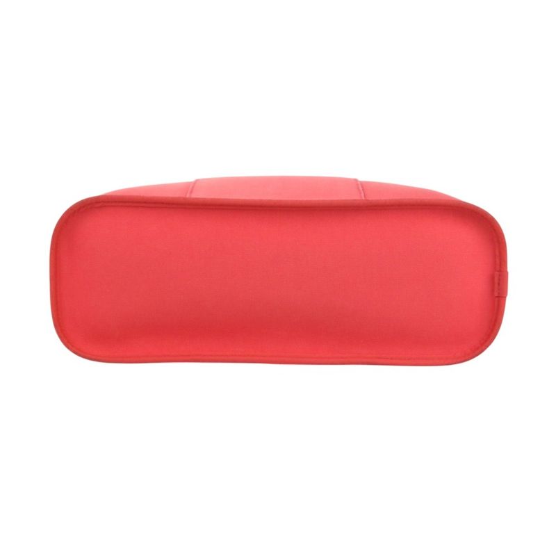 Good Hermes Cabas UK PM 2way Toile Officier Canvas Tote Bag Red N Engraved