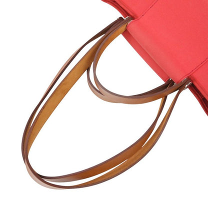 Good Hermes Cabas UK PM 2way Toile Officier Canvas Tote Bag Red N Engraved