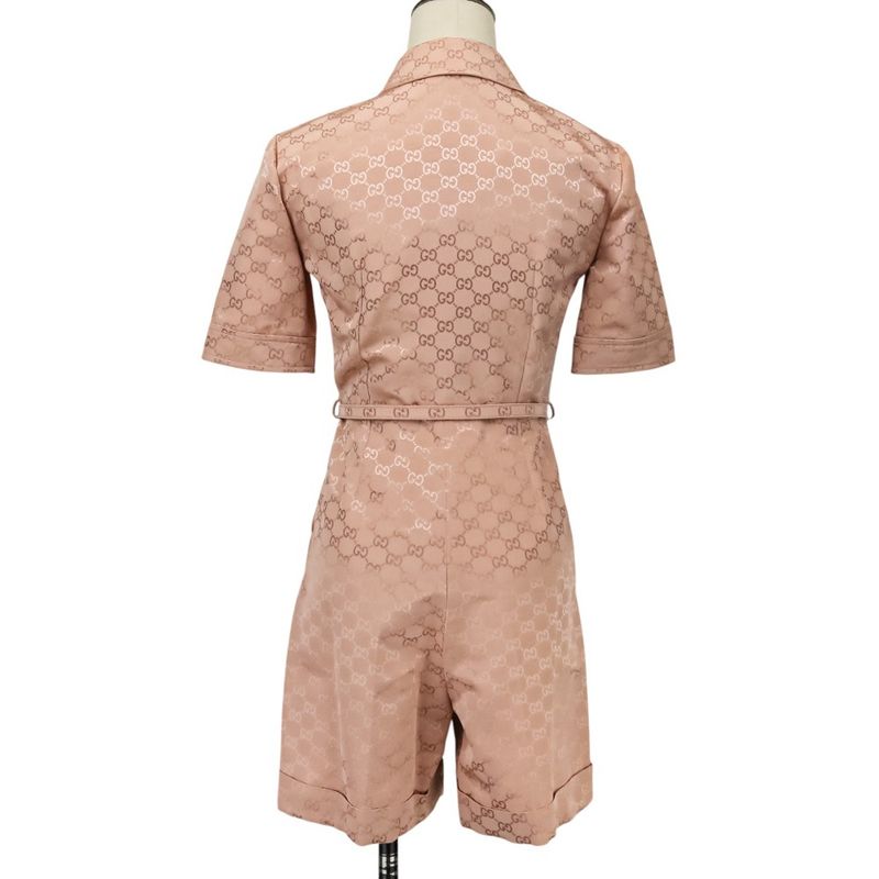 22aw Gucci GG Pattern Jumpsuit All-in-One 691496 Size 36 Pink Ladies Used