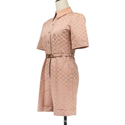 22aw Gucci GG Pattern Jumpsuit All-in-One 691496 Size 36 Pink Ladies Used