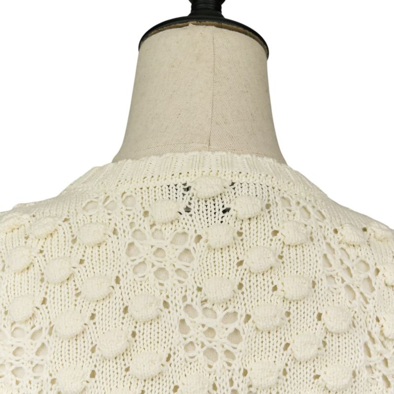 Good Chanel Coco Mark Crochet Knit Dress with Petticoat P56168k07331 Size 34