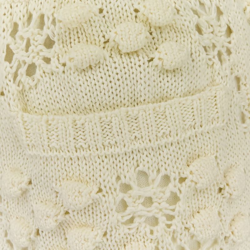 Good Chanel Coco Mark Crochet Knit Dress with Petticoat P56168k07331 Size 34