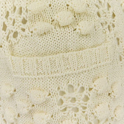 Good Chanel Coco Mark Crochet Knit Dress with Petticoat P56168k07331 Size 34