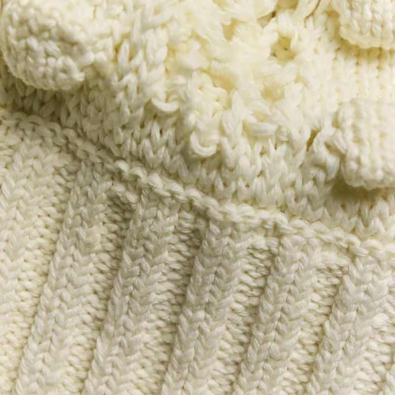 Good Chanel Coco Mark Crochet Knit Dress with Petticoat P56168k07331 Size 34