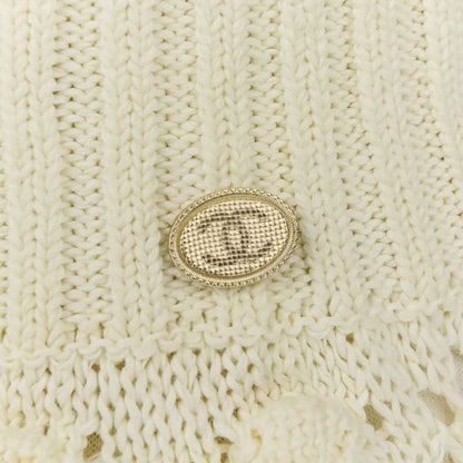 Good Chanel Coco Mark Crochet Knit Dress with Petticoat P56168k07331 Size 34