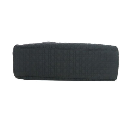 Good Christian Dior Lady Dior Cannage Quilted Boston Bag Tote Bag Black Ladies