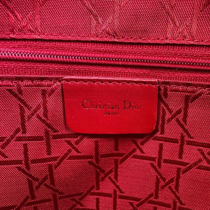 Good Christian Dior Lady Dior Cannage Quilted Boston Bag Tote Bag Black Ladies