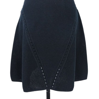 Chanel Ribbed Knit Sleeveless Dress P51180k06566 Size 34 Black Ladies Used