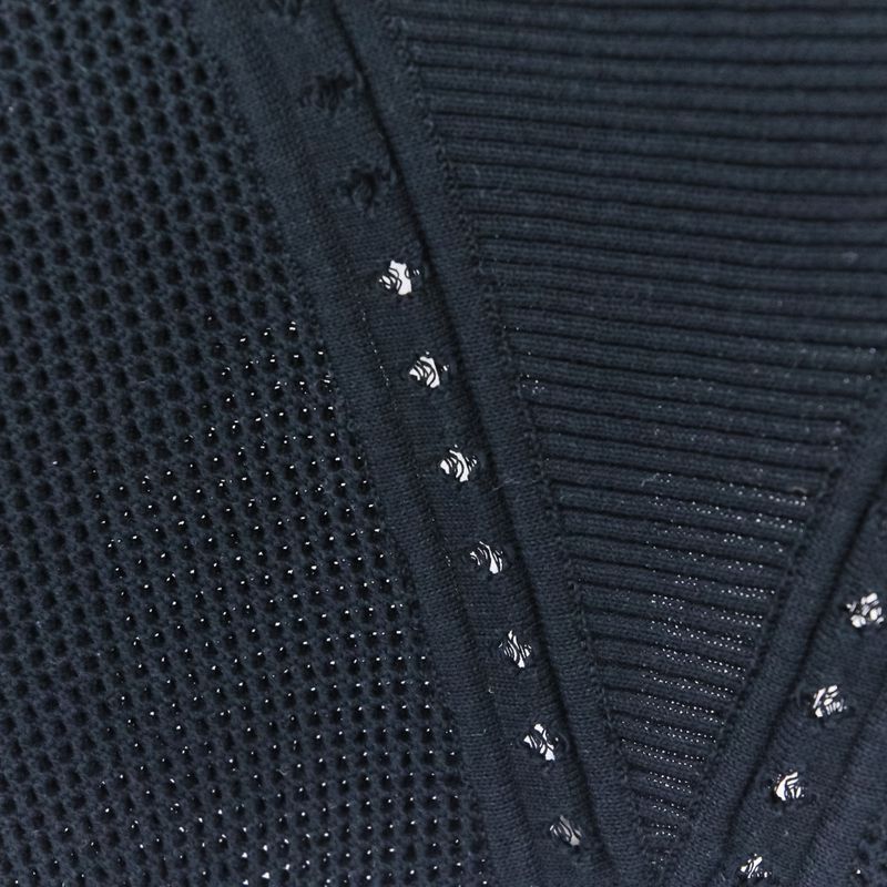 Chanel Ribbed Knit Sleeveless Dress P51180k06566 Size 34 Black Ladies Used