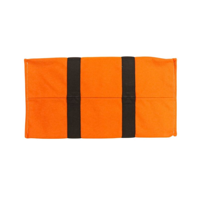 Hermes Sebas de Plage Tote Bag Beach Bag Torsade Marine Orange Brown Women's