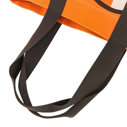 Hermes Sebas de Plage Tote Bag Beach Bag Torsade Marine Orange Brown Women's