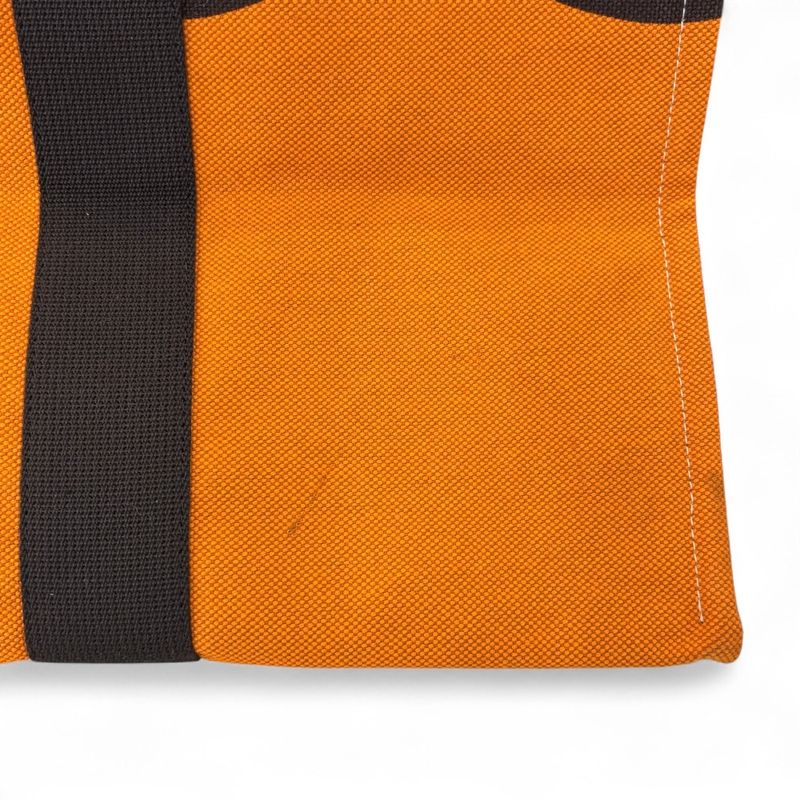 Hermes Sebas de Plage Tote Bag Beach Bag Torsade Marine Orange Brown Women's