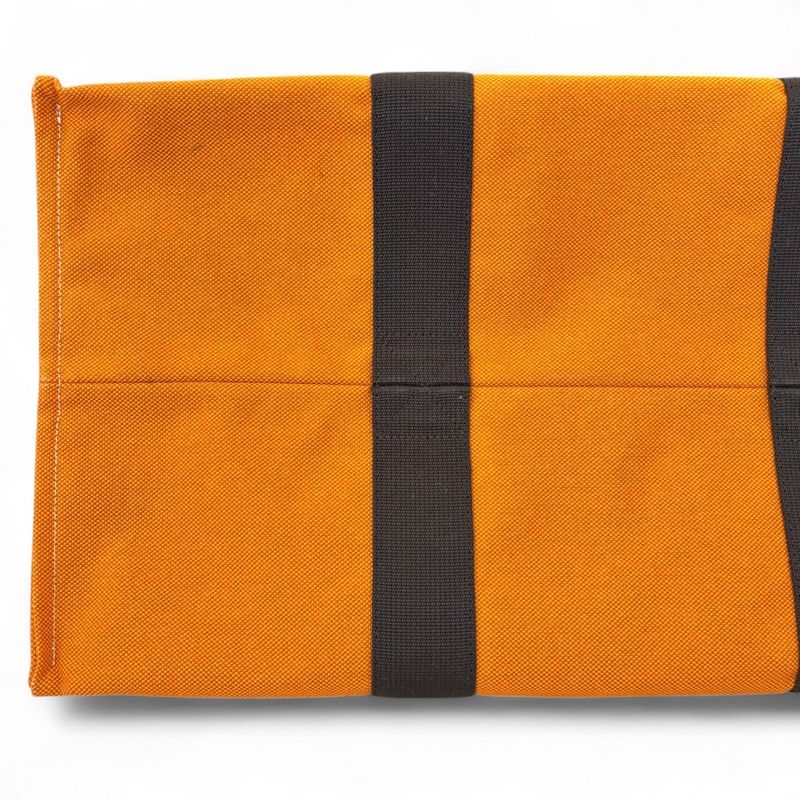 Hermes Sebas de Plage Tote Bag Beach Bag Torsade Marine Orange Brown Women's