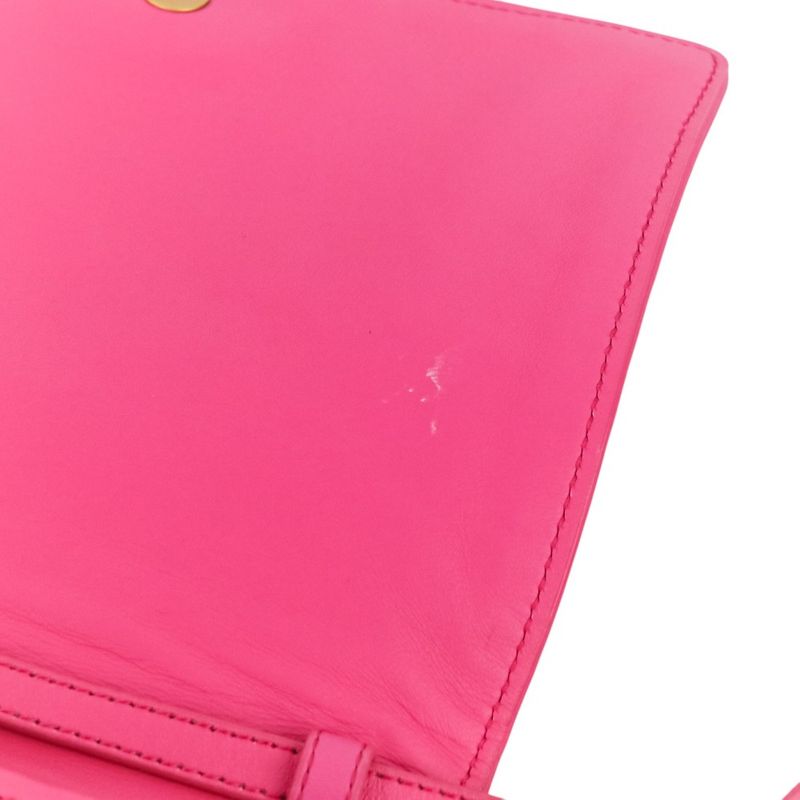 Good Bottega Veneta Intrecciato Leather Square Shoulder Bag Pink Ladies Used