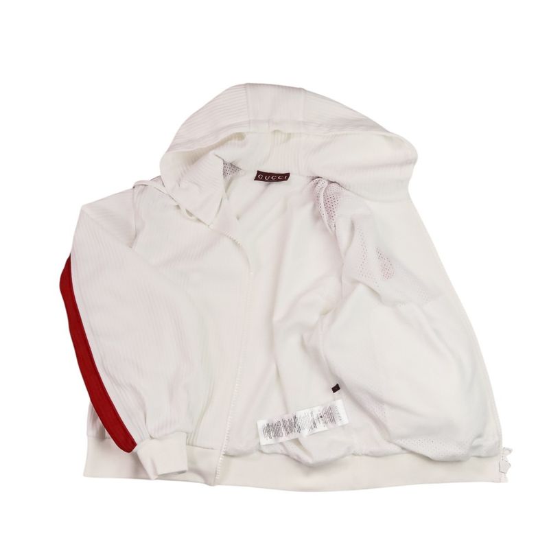 Gucci Ribbed Hoodie Shorts 743073 743078 2-Piece Setup Upper S Lower XS White