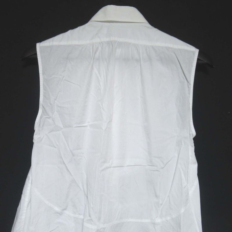 Christian Dior Bee Embroidery Sleeveless Shirt Dress Size I38 White Women's Used