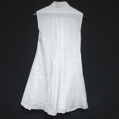 Christian Dior Bee Embroidery Sleeveless Shirt Dress Size I38 White Women's Used
