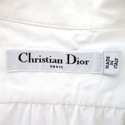 Christian Dior Bee Embroidery Sleeveless Shirt Dress Size I38 White Women's Used