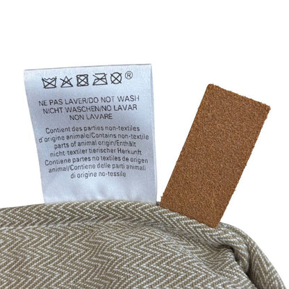 Hermes Aline MM Toile Chevron One Shoulder Bag Ivory Women Used