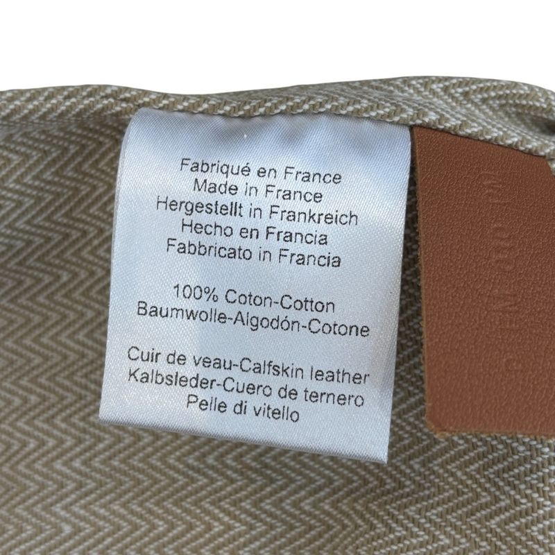 Hermes Aline MM Toile Chevron One Shoulder Bag Ivory Women Used