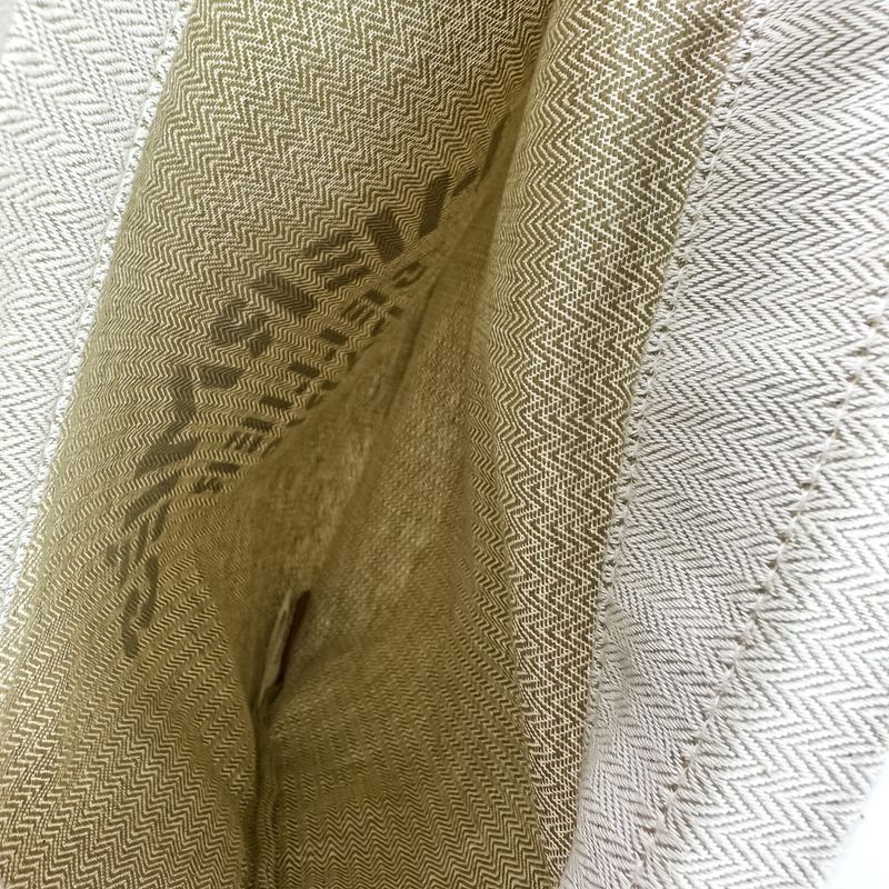 Hermes Aline MM Toile Chevron One Shoulder Bag Ivory Women Used