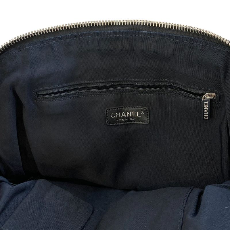 Chanel Coco Mark Matelasse Tote Bag Black Ladies Used