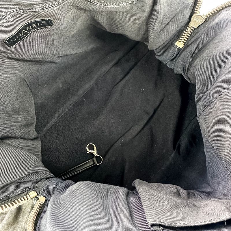 Chanel Coco Mark Matelasse Tote Bag Black Ladies Used