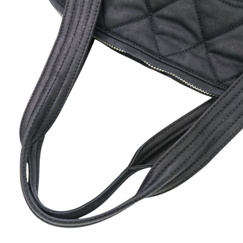 Chanel Coco Mark Matelasse Tote Bag Black Ladies Used