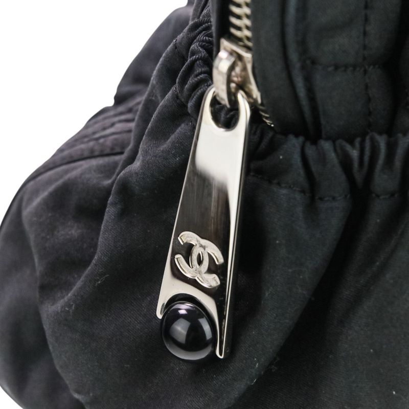 Chanel Coco Mark Matelasse Tote Bag Black Ladies Used