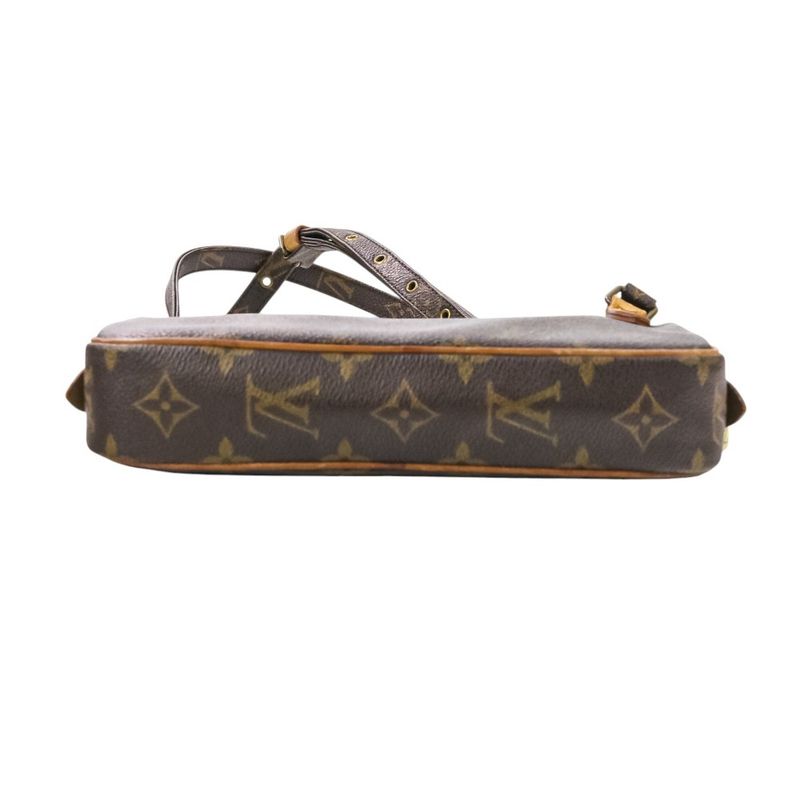 Good Louis Vuitton Monogram Pochette Marly Bandouliere M51828 Brown Ladies Used