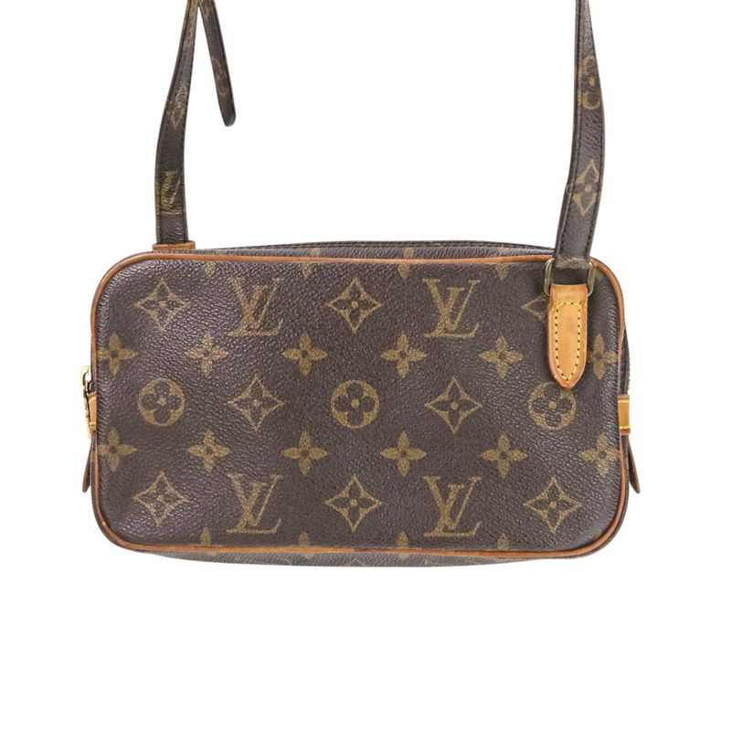 Good Louis Vuitton Monogram Pochette Marly Bandouliere M51828 Brown Ladies Used