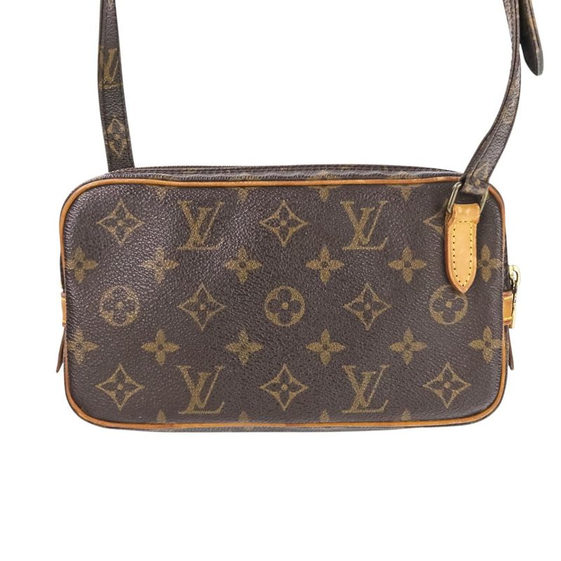 Good Louis Vuitton Monogram Pochette Marly Bandouliere M51828 Brown Ladies Used