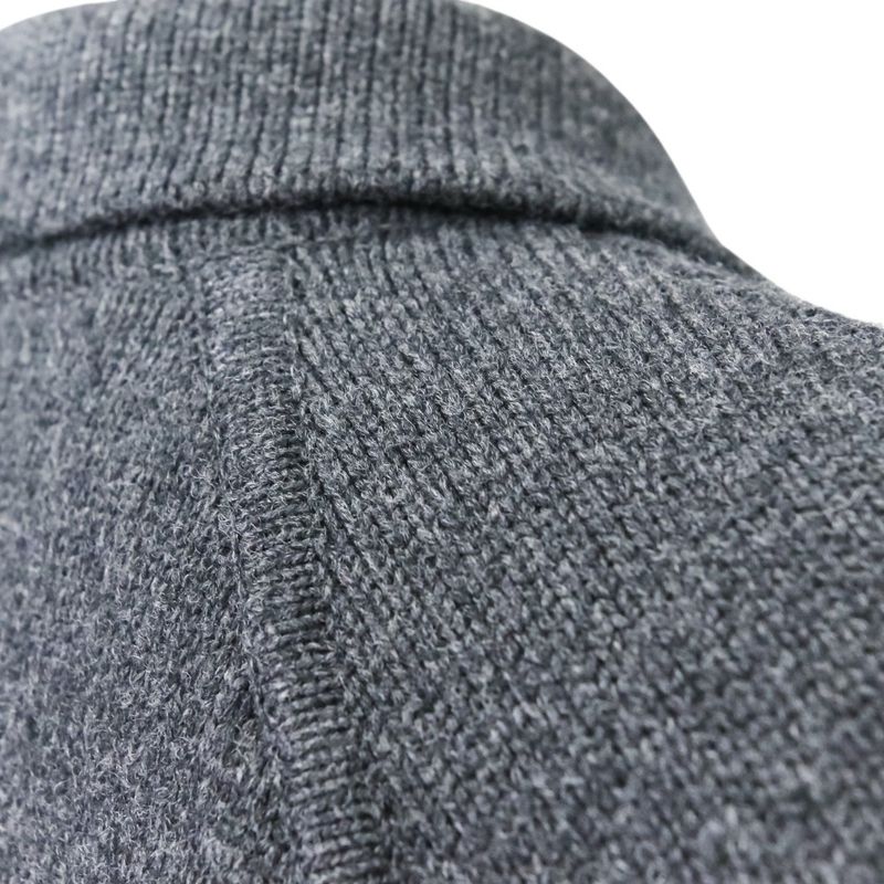 Hermes Medor Button Cashmere Wool Thick Knit Coat Size 34 Gray Women Used