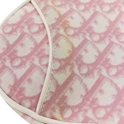 Christian Dior Trotter Saddle Bag Handbag Pink Ladies Used