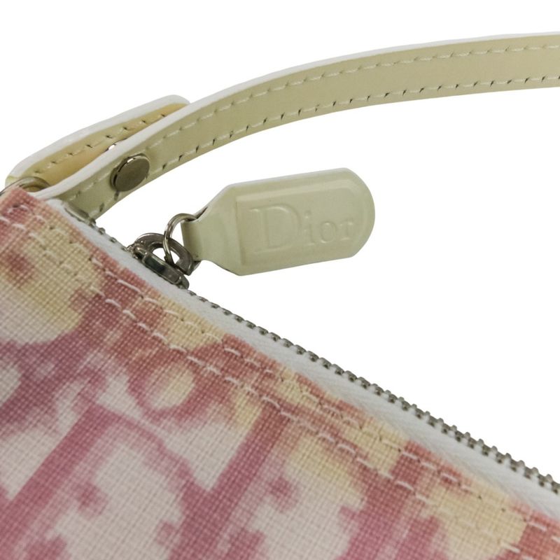 Christian Dior Trotter Saddle Bag Handbag Pink Ladies Used
